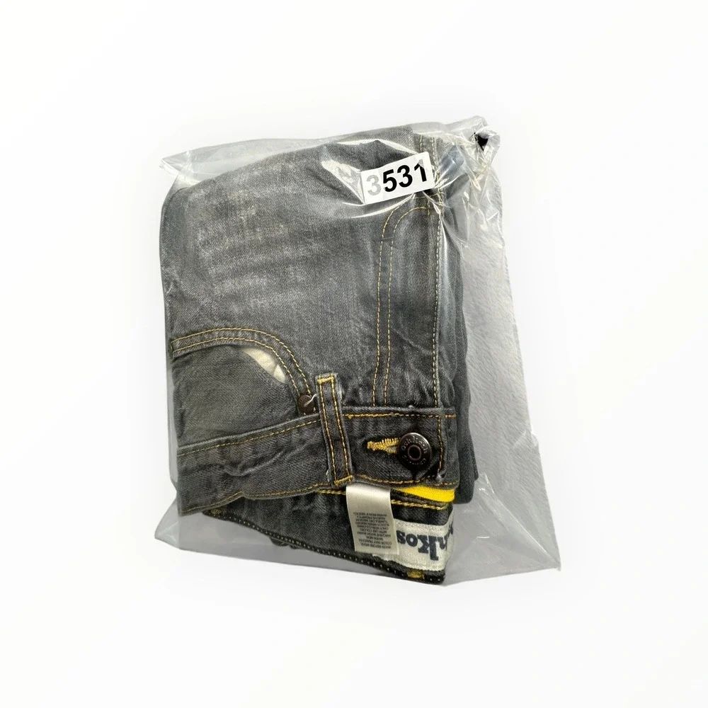 OshKosh Jeans Kids‎ Size 6 Black Faded Regular Fit Distressed Straight Leg Denim